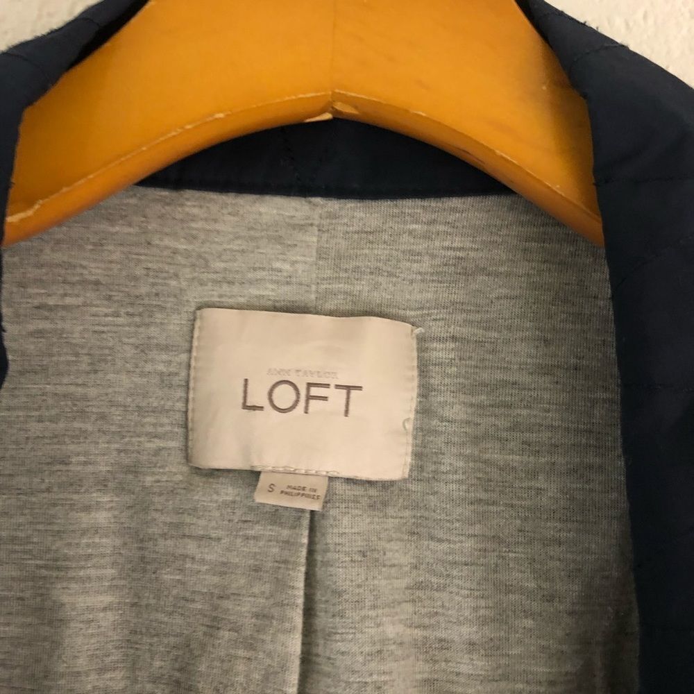 Loft Blue Half String Jacket Size S - image 2